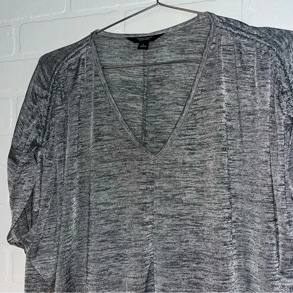 Simply Vera Vera Wang Womens Gray Ruched Sleeve Blouse Office Top Business Large - Picture 3 of 5